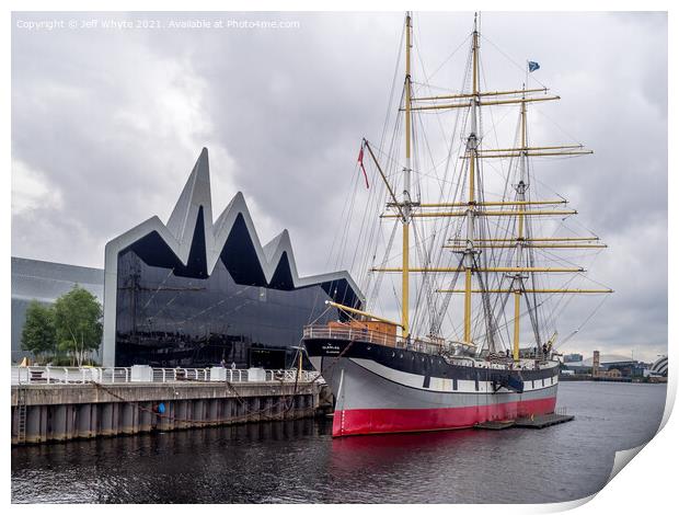 Riverside Museum in Glasgow Print by Jeff Whyte