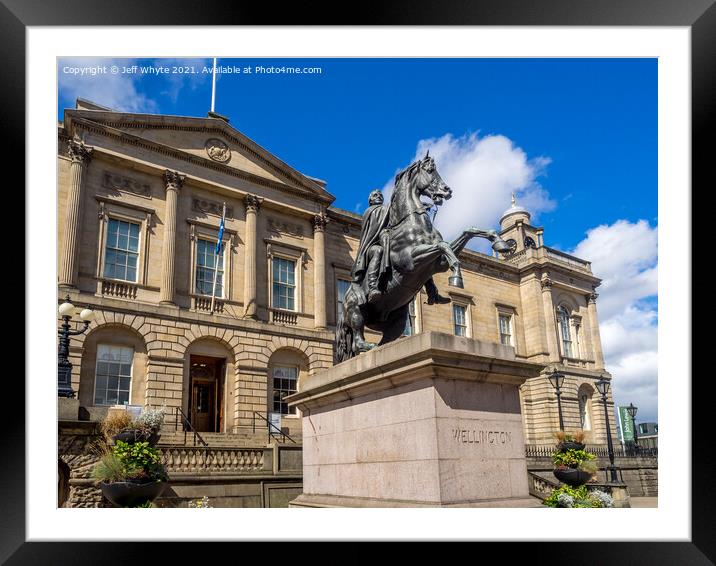 Duke of Wellington statue  Framed Mounted Print by Jeff Whyte