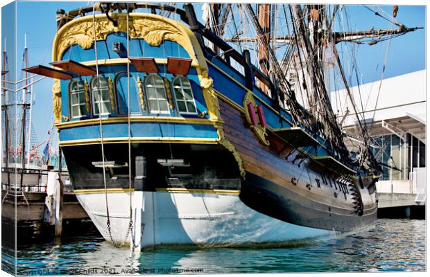 Tall Ship Endeavour, Navy Centenary. Canvas Print by Geoff Childs