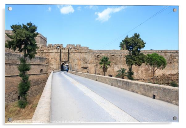 Walls of Kyrenia castle, Northern Cyprus Acrylic by Kevin Hellon