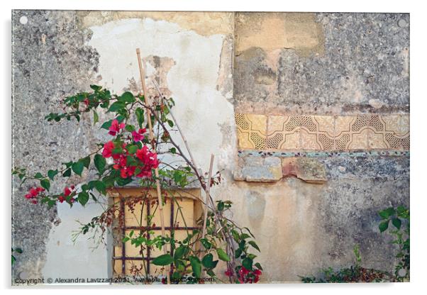 Sicilian Still Life Acrylic by Alexandra Lavizzari