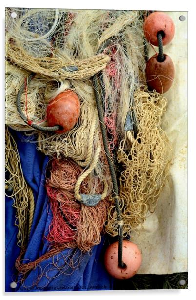 Sicilian Fishing Net Acrylic by Alexandra Lavizzari
