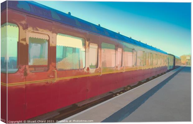 Steam train coaches at Chasewater Canvas Print by Travel and Pixels 