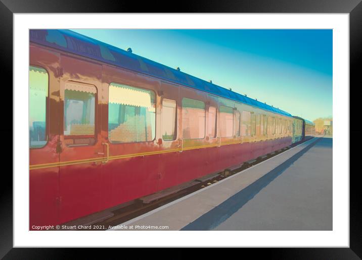 Steam train coaches at Chasewater Framed Mounted Print by Travel and Pixels 
