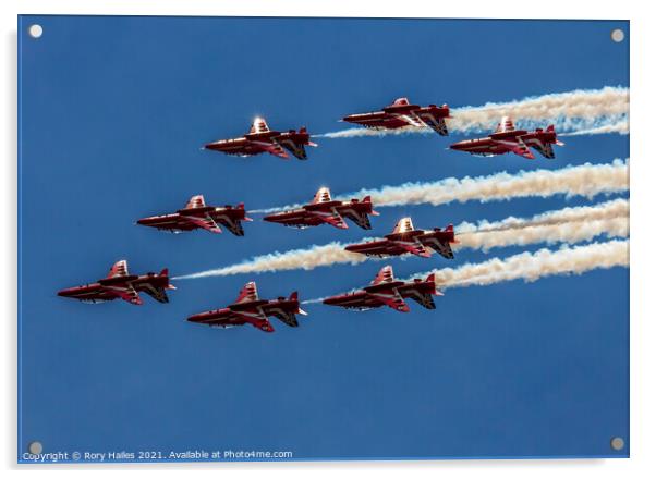 Red Arrows inverted Acrylic by Rory Hailes