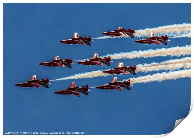 Red Arrows inverted Print by Rory Hailes