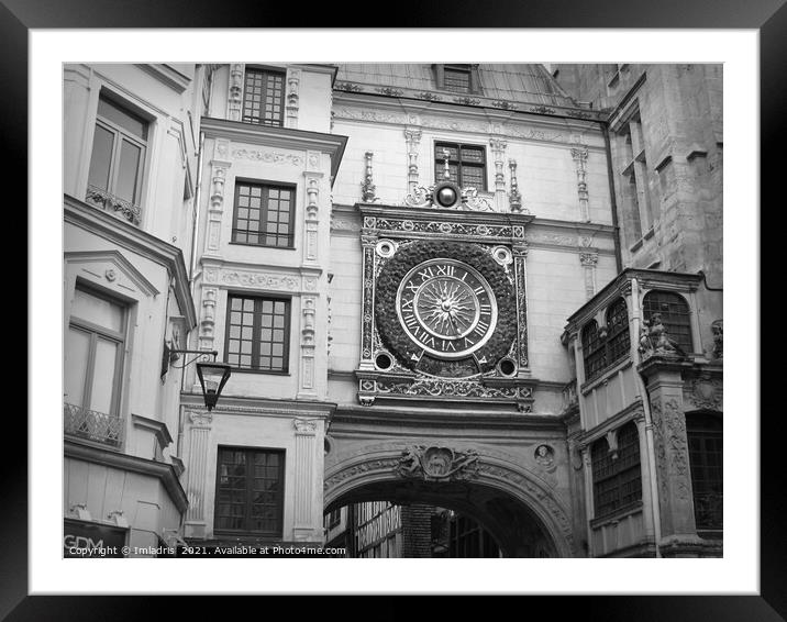 Le Gros Horloge,  Rouen, France Framed Mounted Print by Imladris 