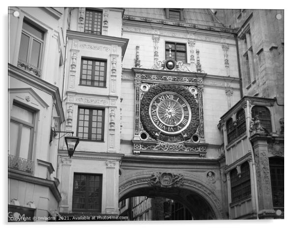 Le Gros Horloge,  Rouen, France Acrylic by Imladris 