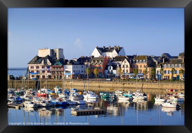 Waterfront at Concarneau Finistere Brittany France Framed Print by Chris Warren