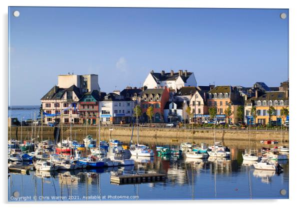 Waterfront at Concarneau Finistere Brittany France Acrylic by Chris Warren