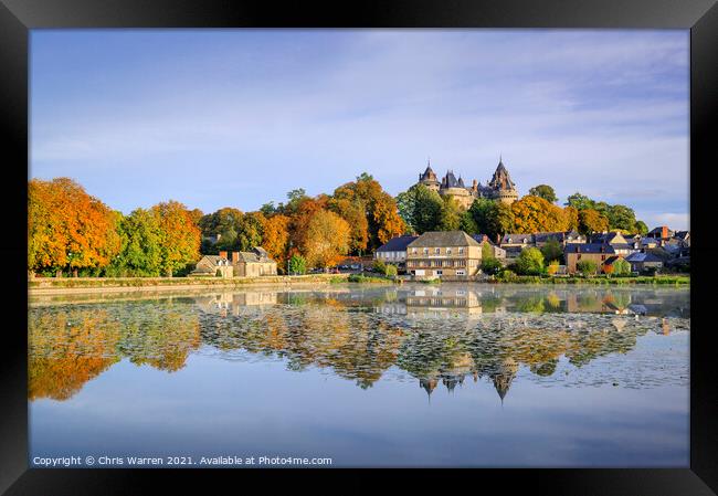 Autumn colours at Chateau de Combourg Brittany Framed Print by Chris Warren