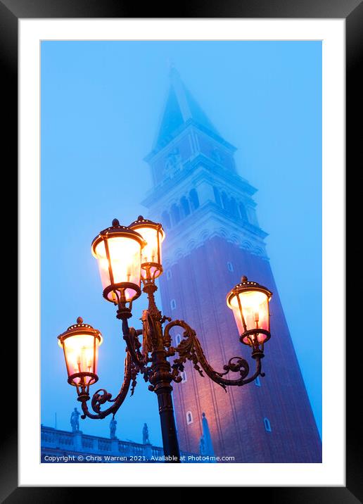 Campanile from Doges Palace  St Marks Square Venic Framed Mounted Print by Chris Warren