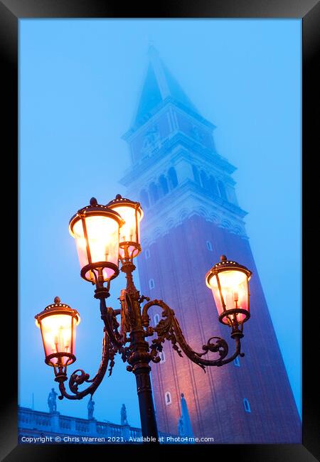 Campanile from Doges Palace  St Marks Square Venic Framed Print by Chris Warren