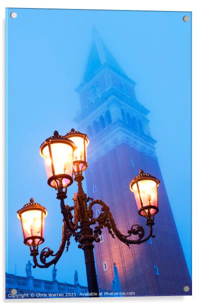 Campanile from Doges Palace  St Marks Square Venic Acrylic by Chris Warren