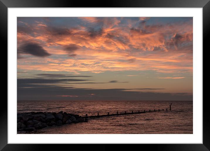 Aberaeron Sunset Framed Mounted Print by Wendy Williams CPAGB