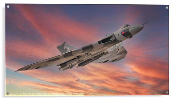 avro vulcan bomber Acrylic by Alan Tunnicliffe