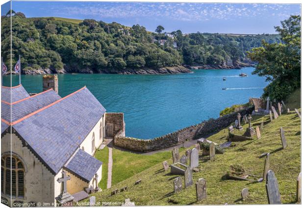 St Petrox Church Dartmouth Devon Canvas Print by Jim Key