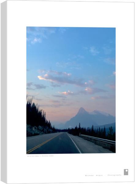 Ice Trail Highway (I) (Rockies [Canada]) Canvas Print by Michael Angus