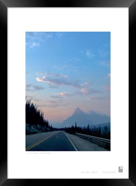 Ice Trail Highway (I) (Rockies [Canada]) Framed Print by Michael Angus