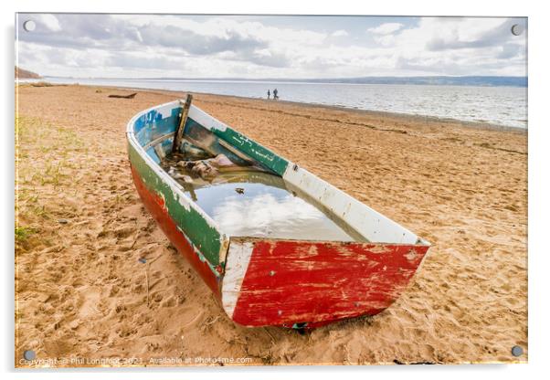 Boat on Thurstaston Beach Acrylic by Phil Longfoot