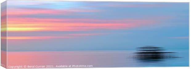 Majestic Sunset at Brighton West Pier ICM Canvas Print by Beryl Curran