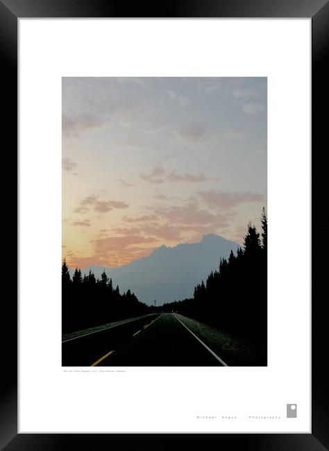 Ice Trail Highway (III) (Rockies [Canada]) Framed Print by Michael Angus