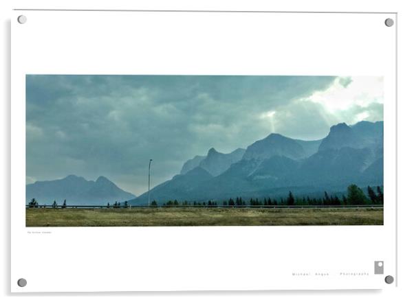 The Rockies (Canada) Acrylic by Michael Angus