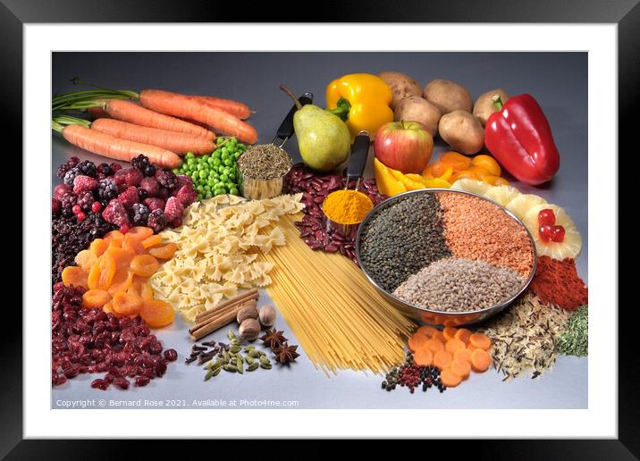 Food Ingredients  Framed Mounted Print by Bernard Rose Photography