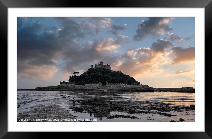 St Michael's Mount captured from the Causeway  Framed Mounted Print by kathy white