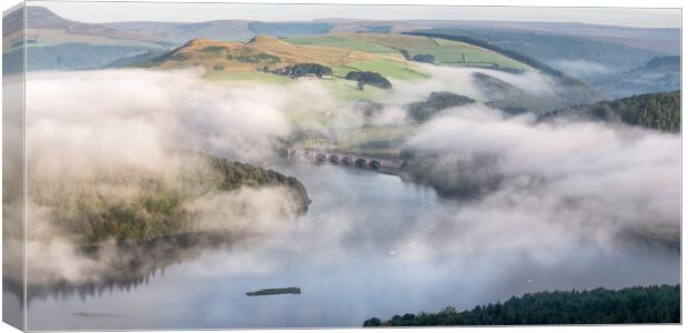 Glimpses of Ladybower Reservoir Canvas Print by David Semmens