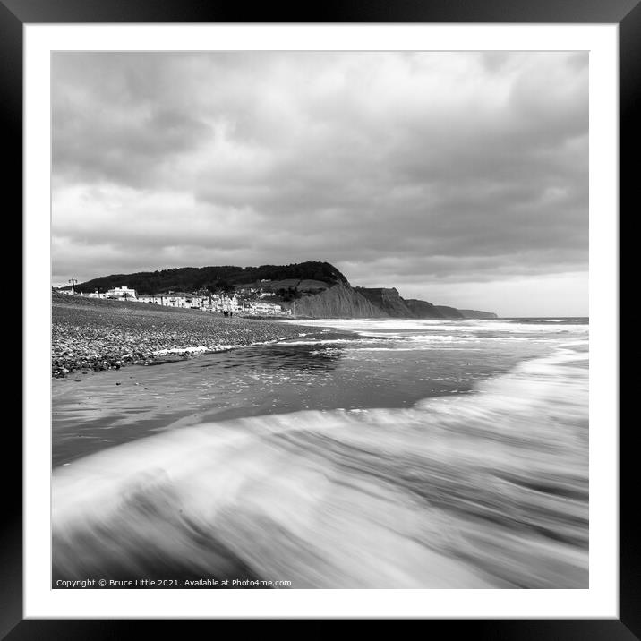 Sidmouth Swoosh Framed Mounted Print by Bruce Little