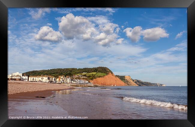 Sunny Sidmouth Framed Print by Bruce Little
