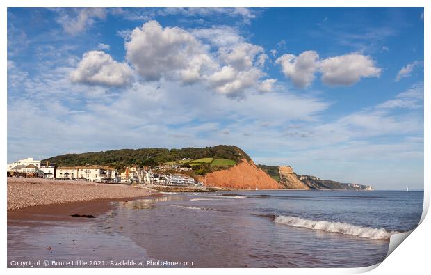 Sunny Sidmouth Print by Bruce Little