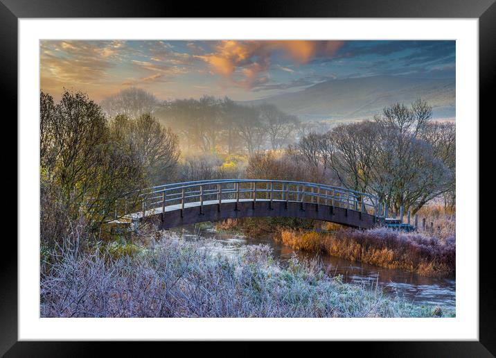 Misty Morning Bridge  Framed Mounted Print by Tony Keogh