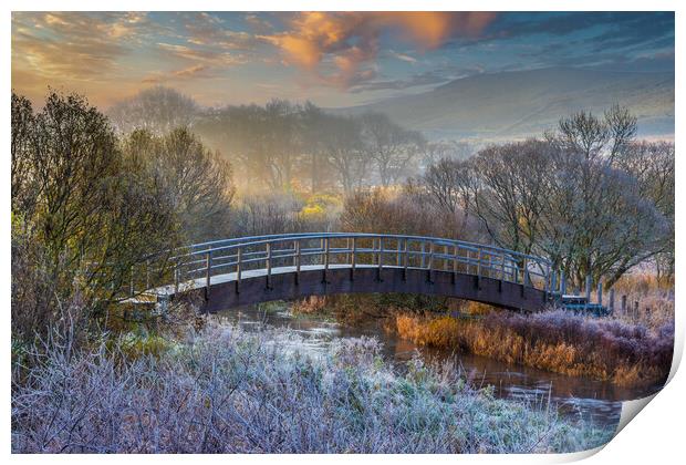 Misty Morning Bridge  Print by Tony Keogh