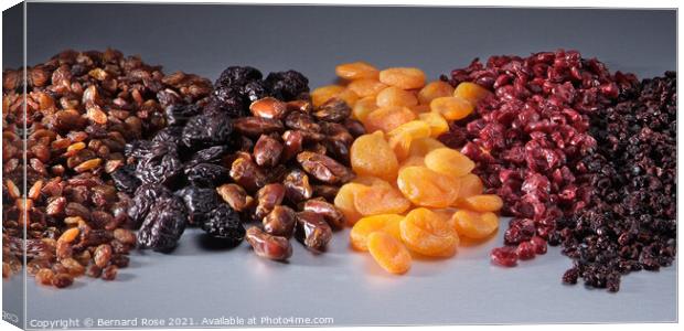 Dried Fruit  Canvas Print by Bernard Rose Photography