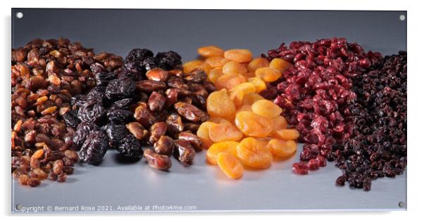 Dried Fruit  Acrylic by Bernard Rose Photography