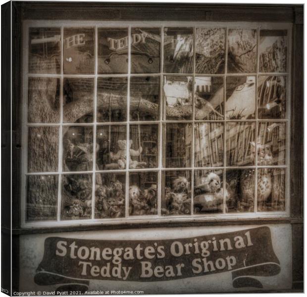 Teddy Bear Shop Vintage Canvas Print by David Pyatt