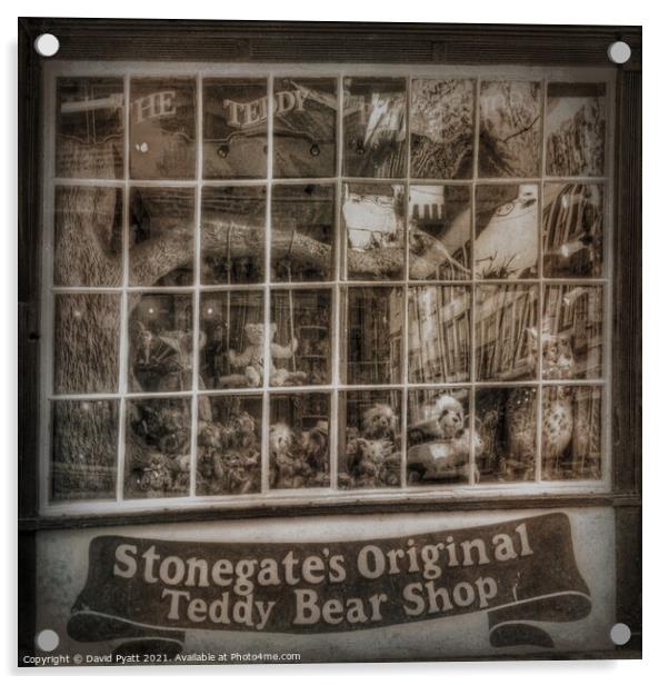 Teddy Bear Shop Vintage Acrylic by David Pyatt