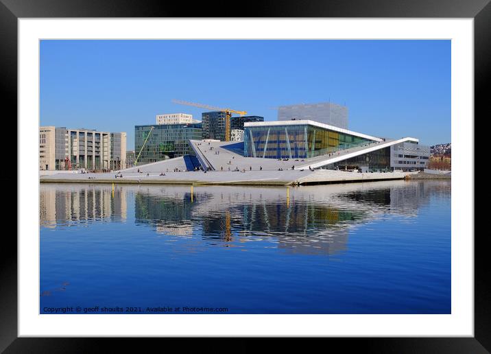 Oslo Opera House Framed Mounted Print by geoff shoults