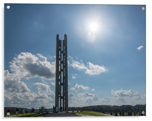 September 11, 2001 memorial site for Flight 93 in Shanksville Pe Acrylic by Steve Heap