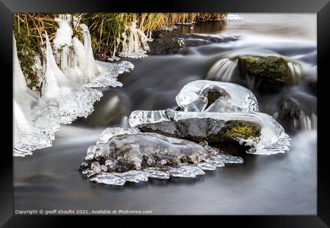 Ice Framed Print by geoff shoults