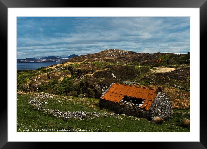 Ruined cottage, Scottish Highlands Framed Mounted Print by Mike Dale