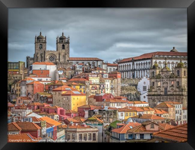 Porto Cathedral and the City Framed Print by Viv Thompson