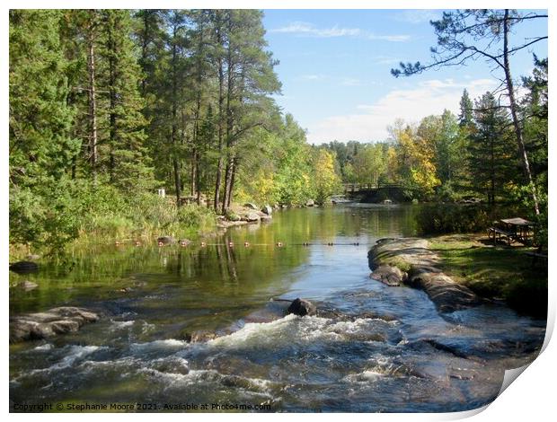 A peaceful part of the river Print by Stephanie Moore