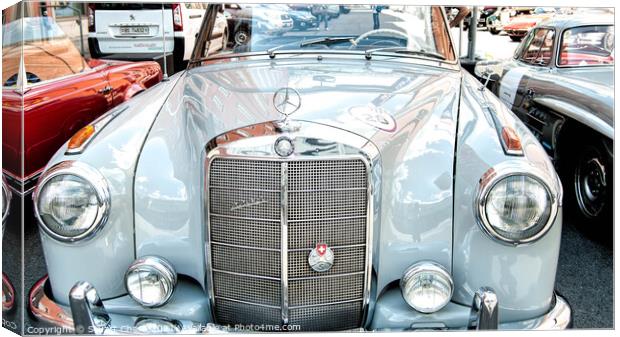 Mercedes-Benz W180 Vintage Car - a classic Canvas Print by Travel and Pixels 