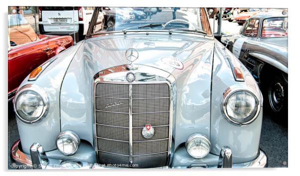 Mercedes-Benz W180 Vintage Car - a classic Acrylic by Travel and Pixels 