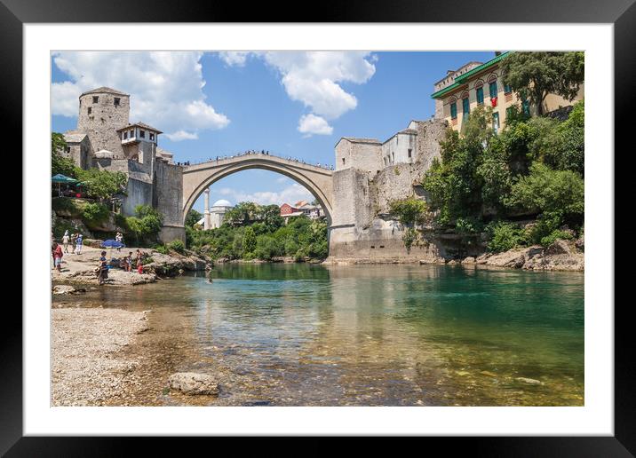 Majestic Stari Most Bridge Framed Mounted Print by Kevin Snelling