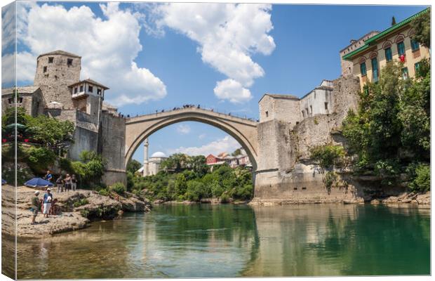 Majestic Arch of Mostar Canvas Print by Kevin Snelling