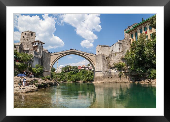 Majestic Arch of Mostar Framed Mounted Print by Kevin Snelling